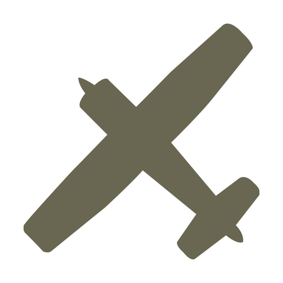 Small airplane silhouette design for a Delrin leather stamp.