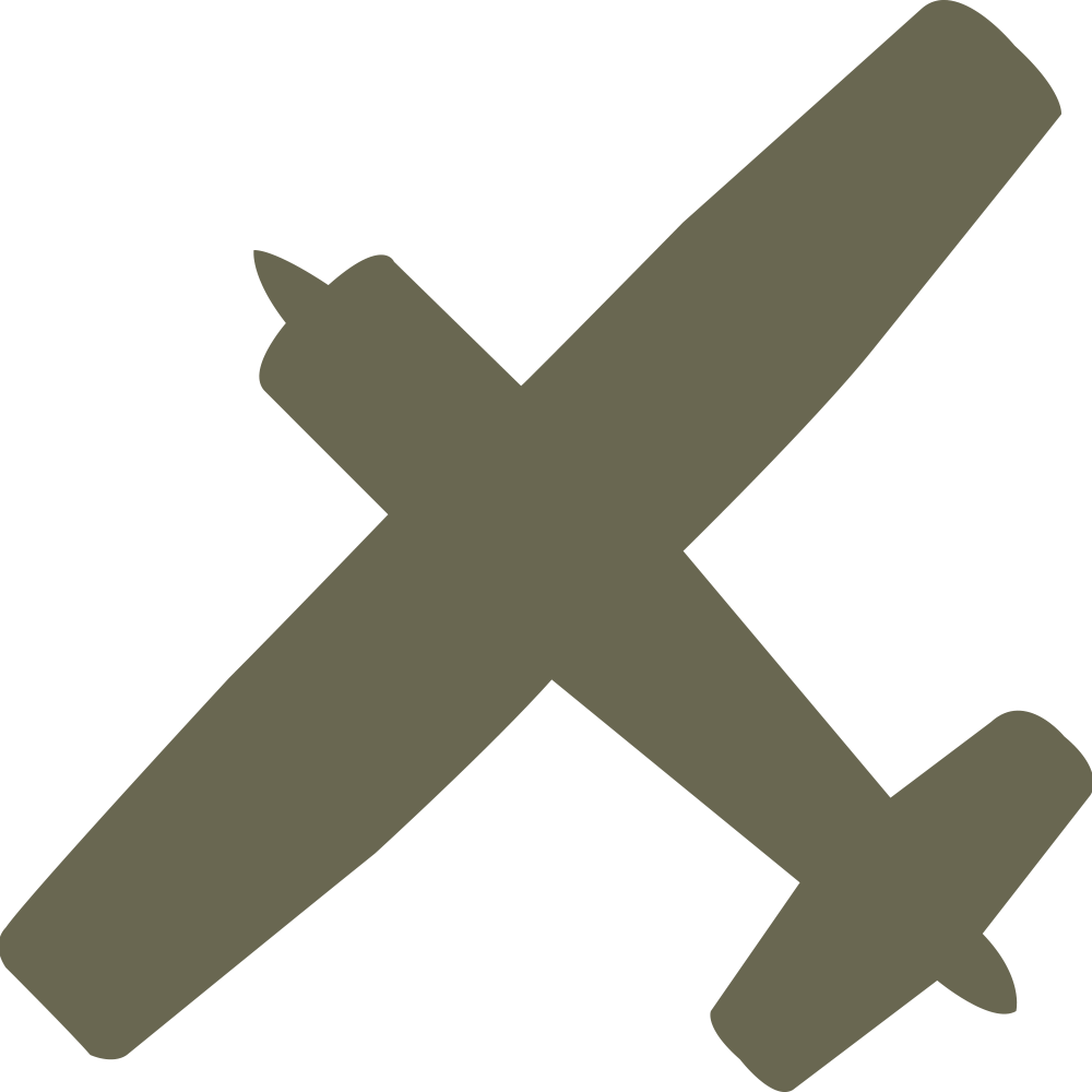 Small airplane silhouette design for a Delrin leather stamp.