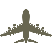 Silhouette of a commercial jet viewed from above, featuring four engines and detailed wing shapes—great for travel-themed leather items or aviation gifts.
