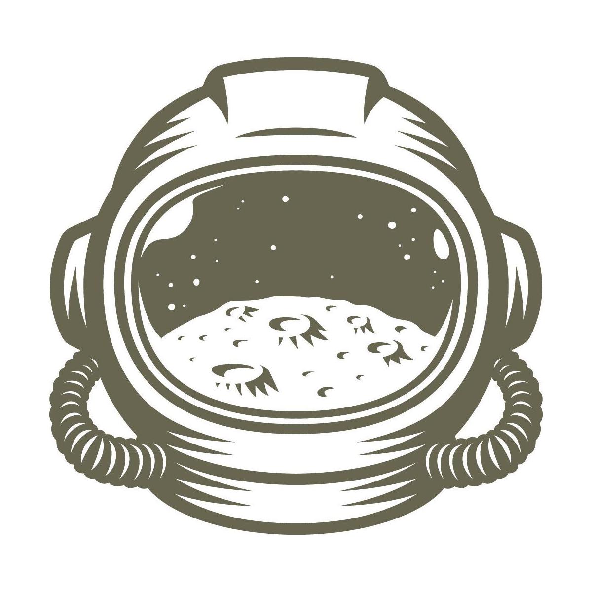 Astronaut Helmet Delrin Leather Stamp