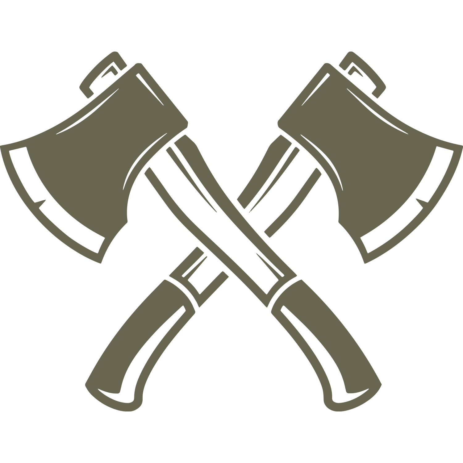 Crossed Axes Delrin Leather Stamp