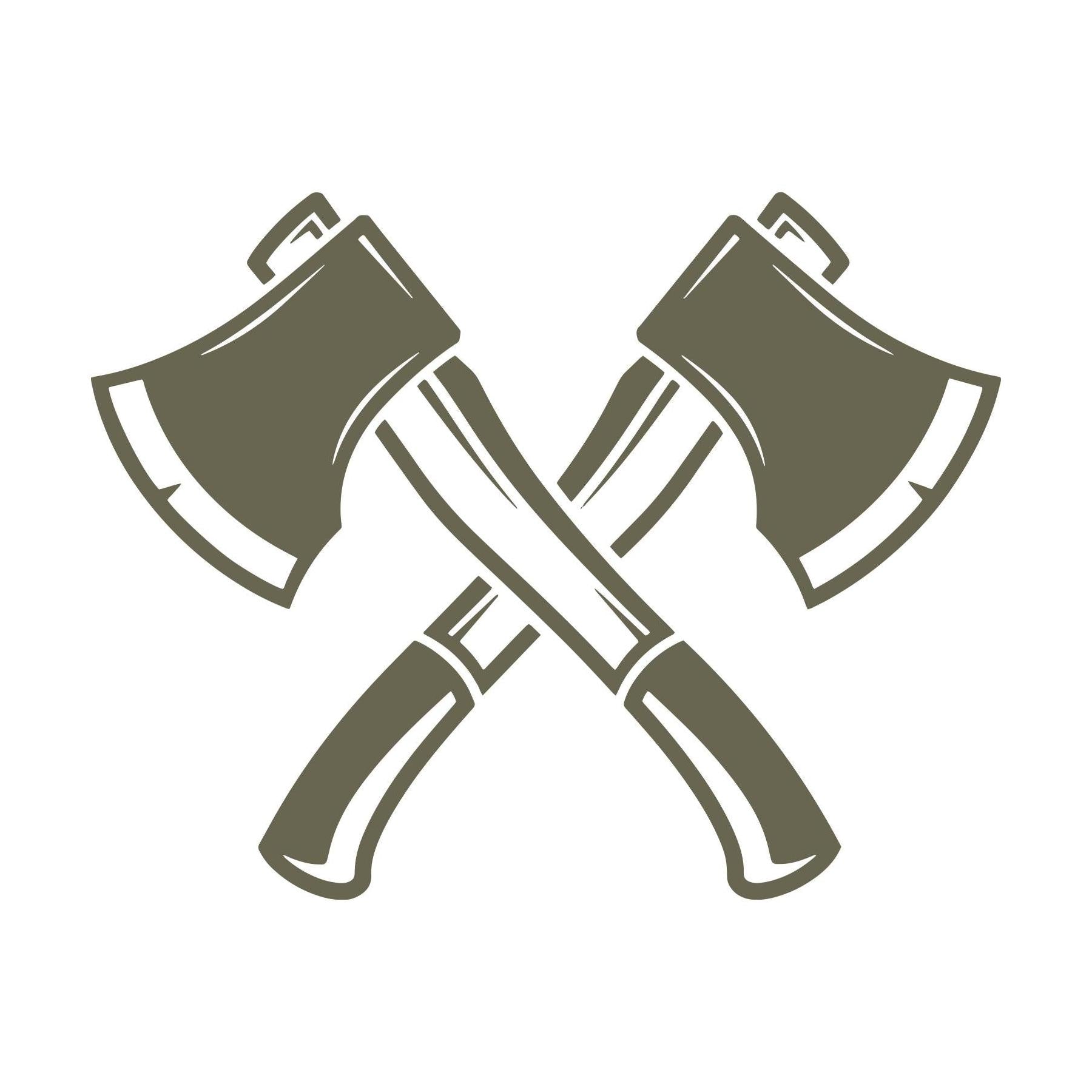 Crossed Axes Delrin Leather Stamp