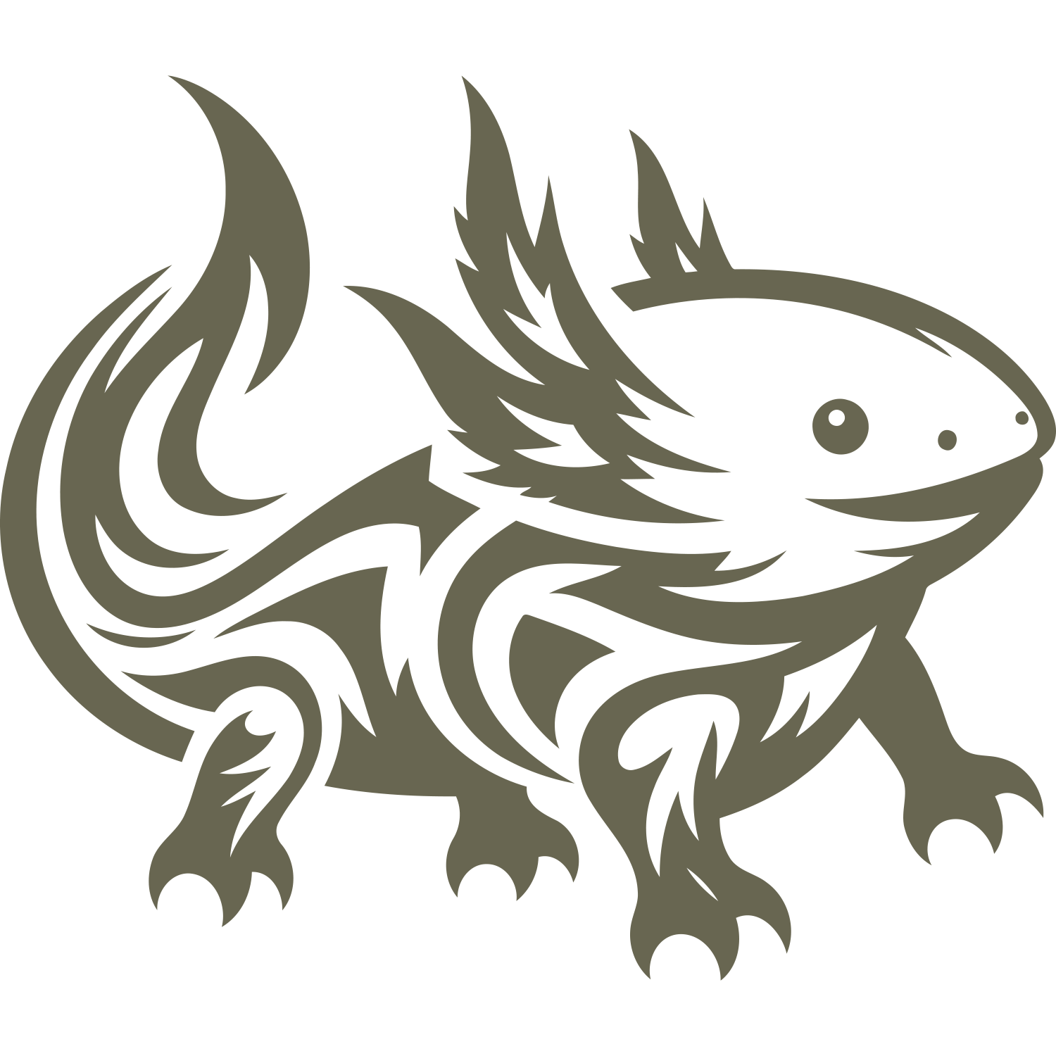 Axolotl Delrin Leather Stamp
