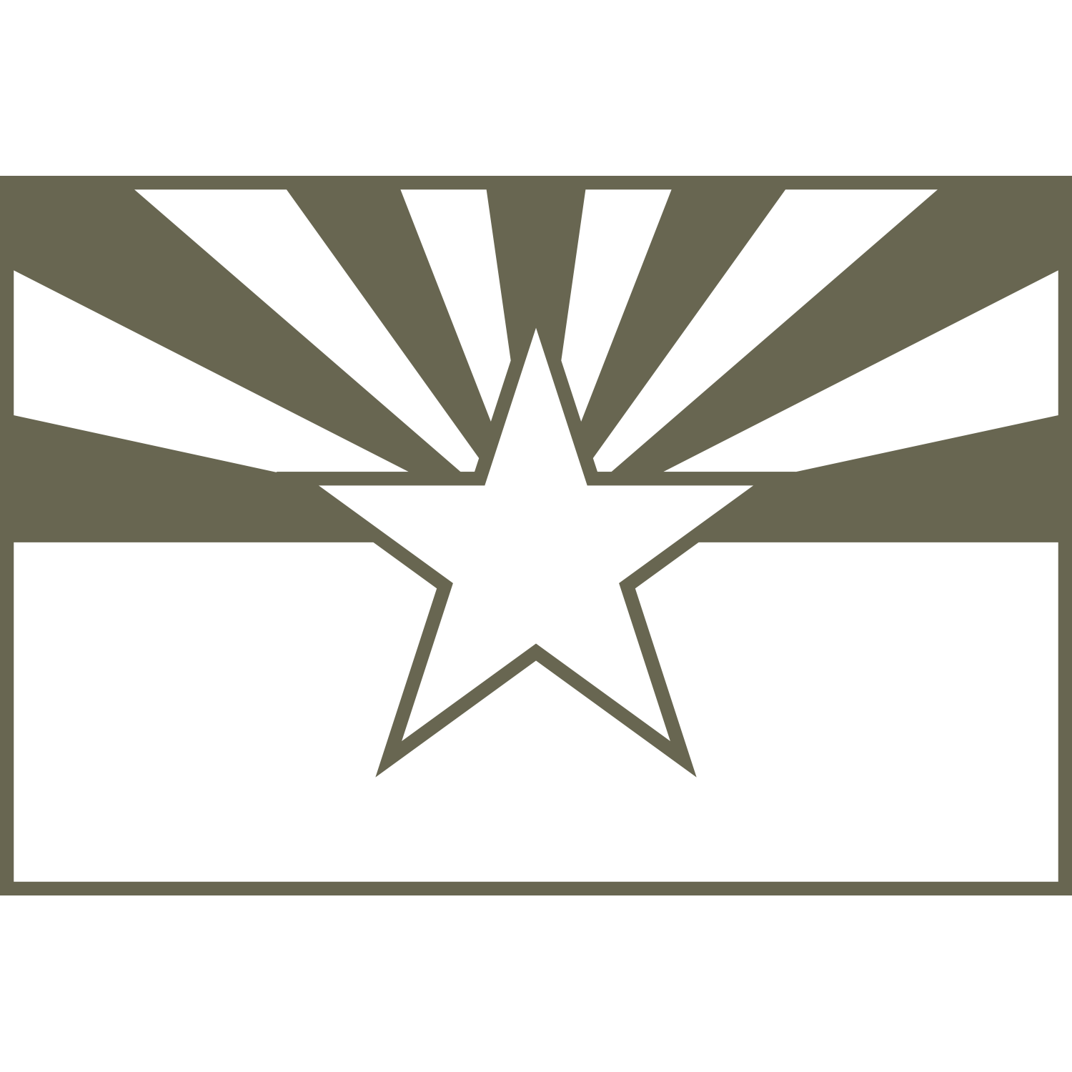 Arizona State Flag Delrin Leather Stamp