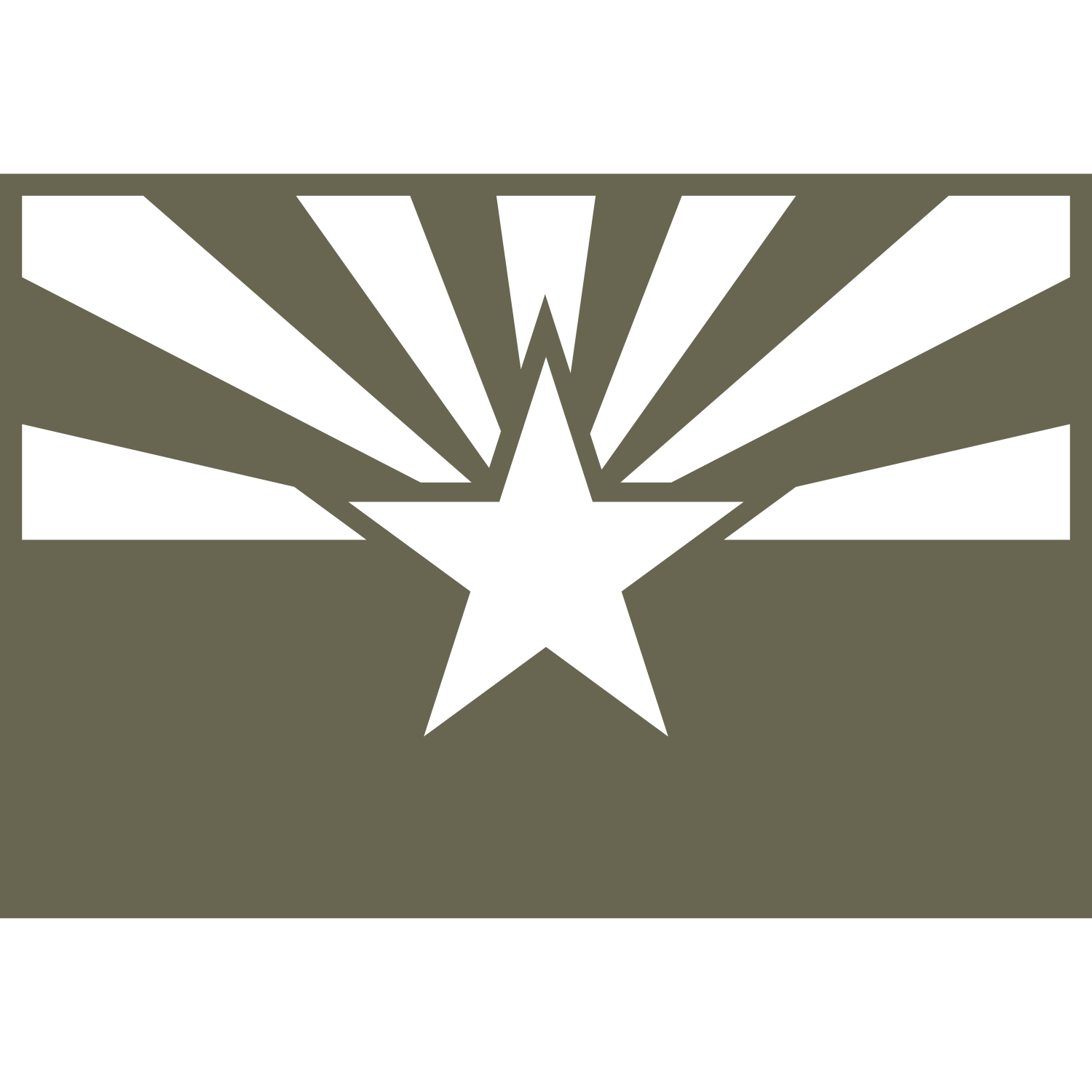 Arizona State Flag Delrin Leather Stamp