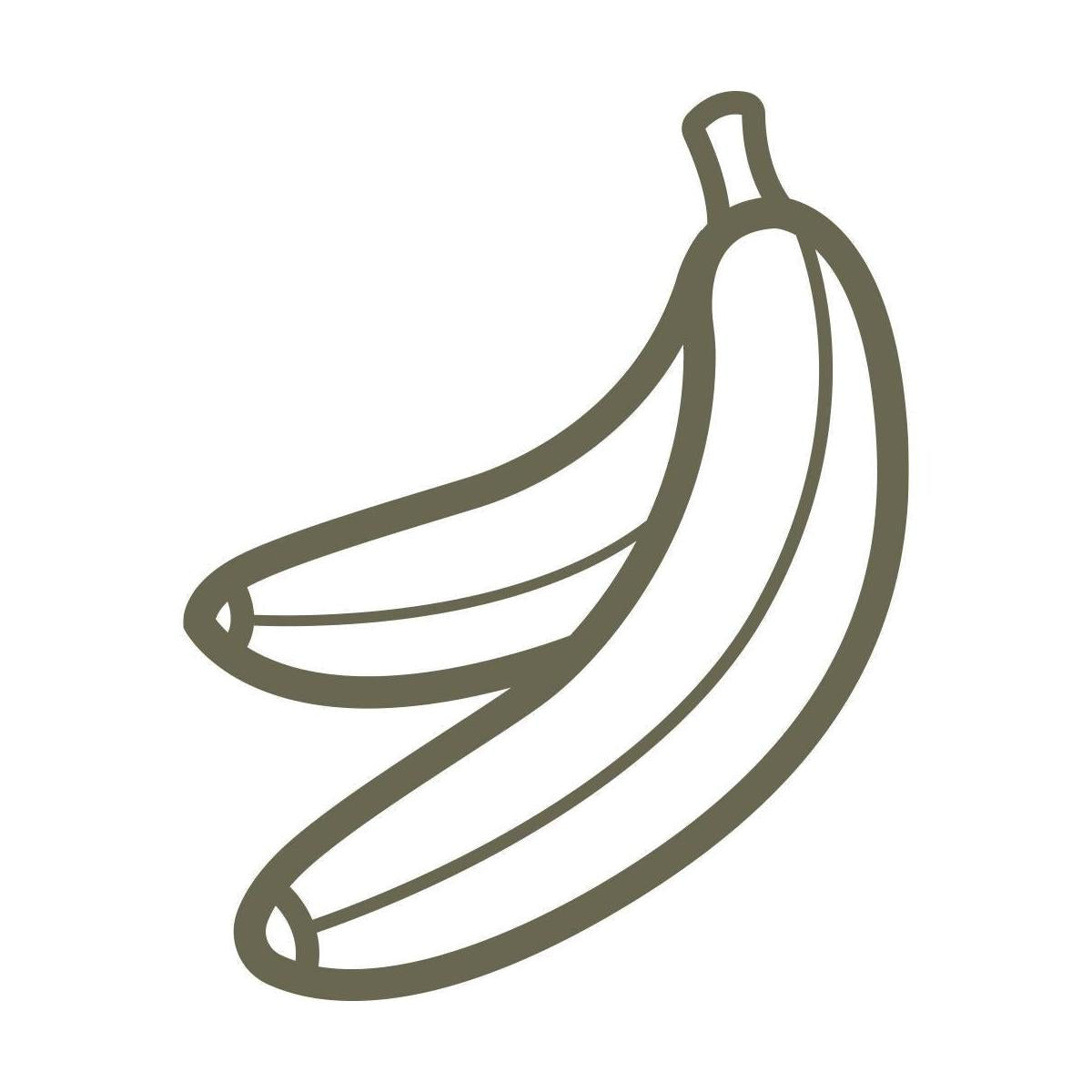 Illustration of a peeled banana with clean, consistent outlines, designed for use as a Delrin leather stamp.