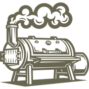 Delrin leather stamp design of a smoking BBQ smoker with bold details—perfect for grilling, barbecue, or outdoor cooking-themed leather projects.