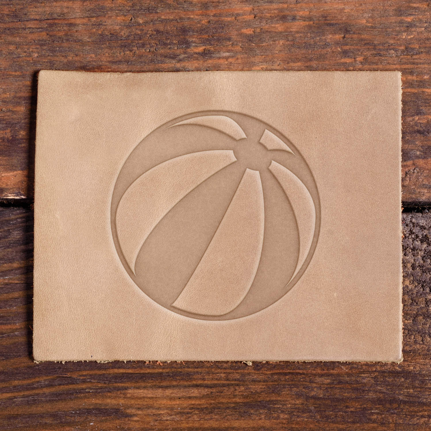 Beach Ball Delrin Leather Stamp