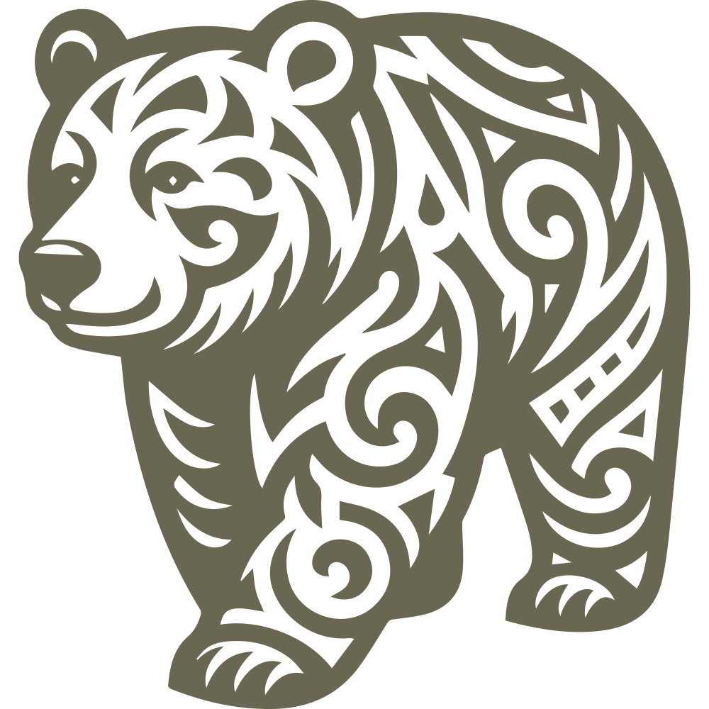 Bear Delrin Leather Stamp