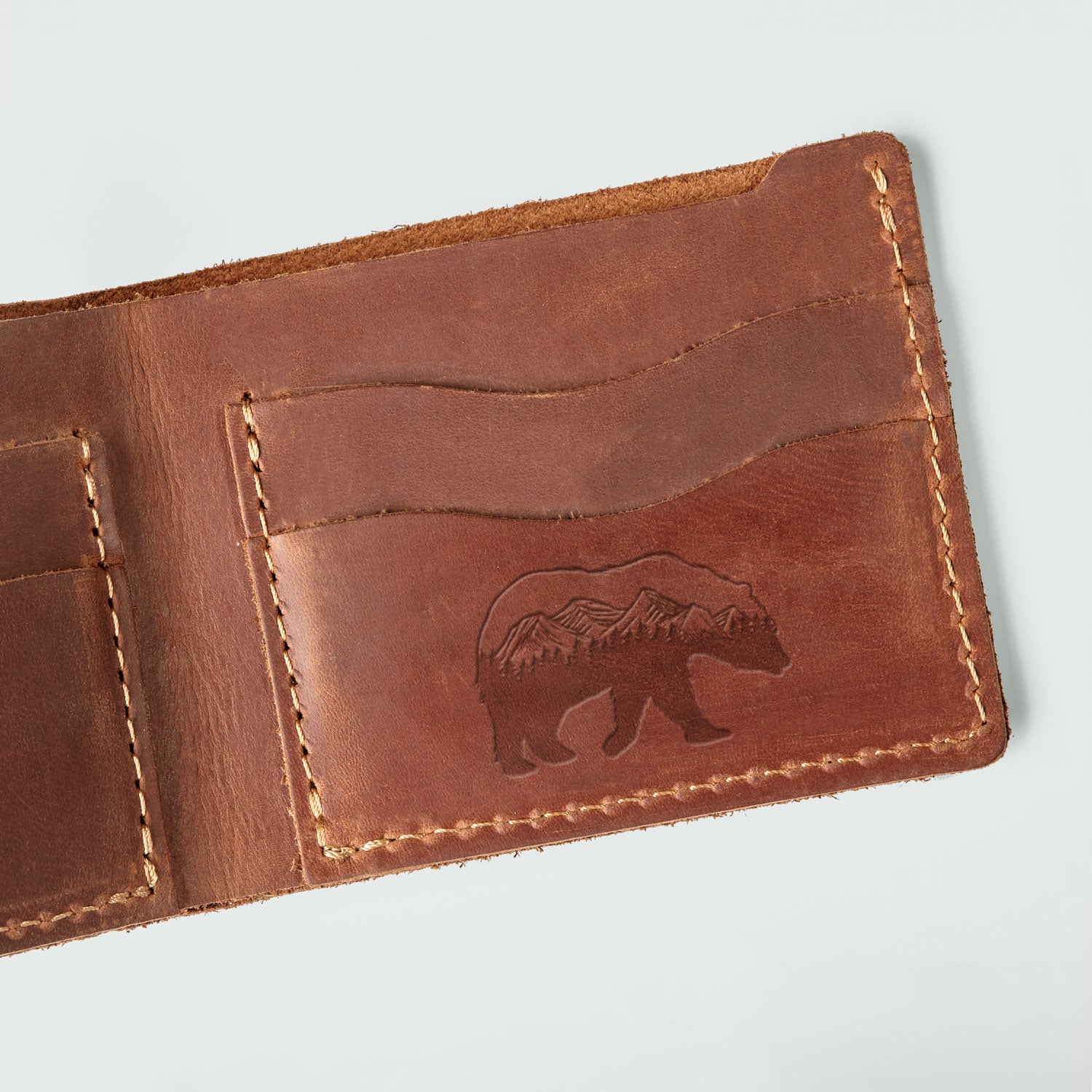 Bear Mountain Scene Delrin Leather Stamp