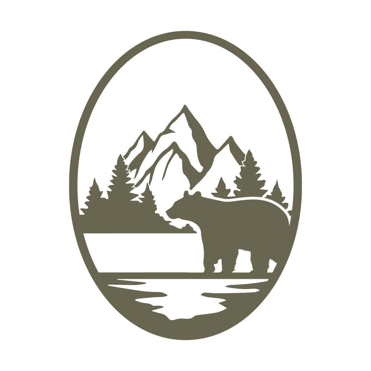 Bear in Forest Delrin Leather Stamp