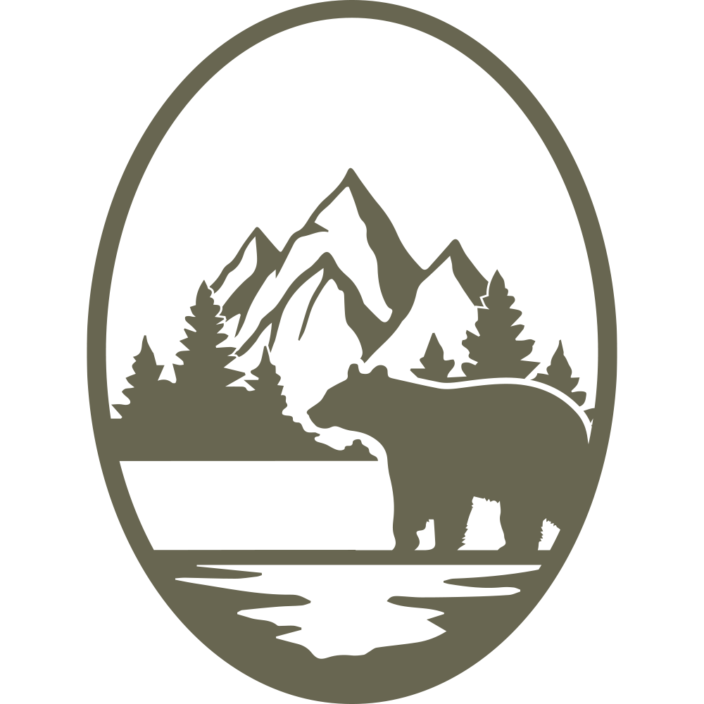 Bear in Forest Delrin Leather Stamp