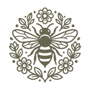 Honey Bee with Flowers Delrin Leather Stamp