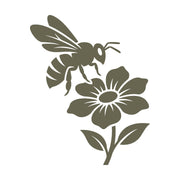 Honey Bee with Flower Delrin Leather Stamp