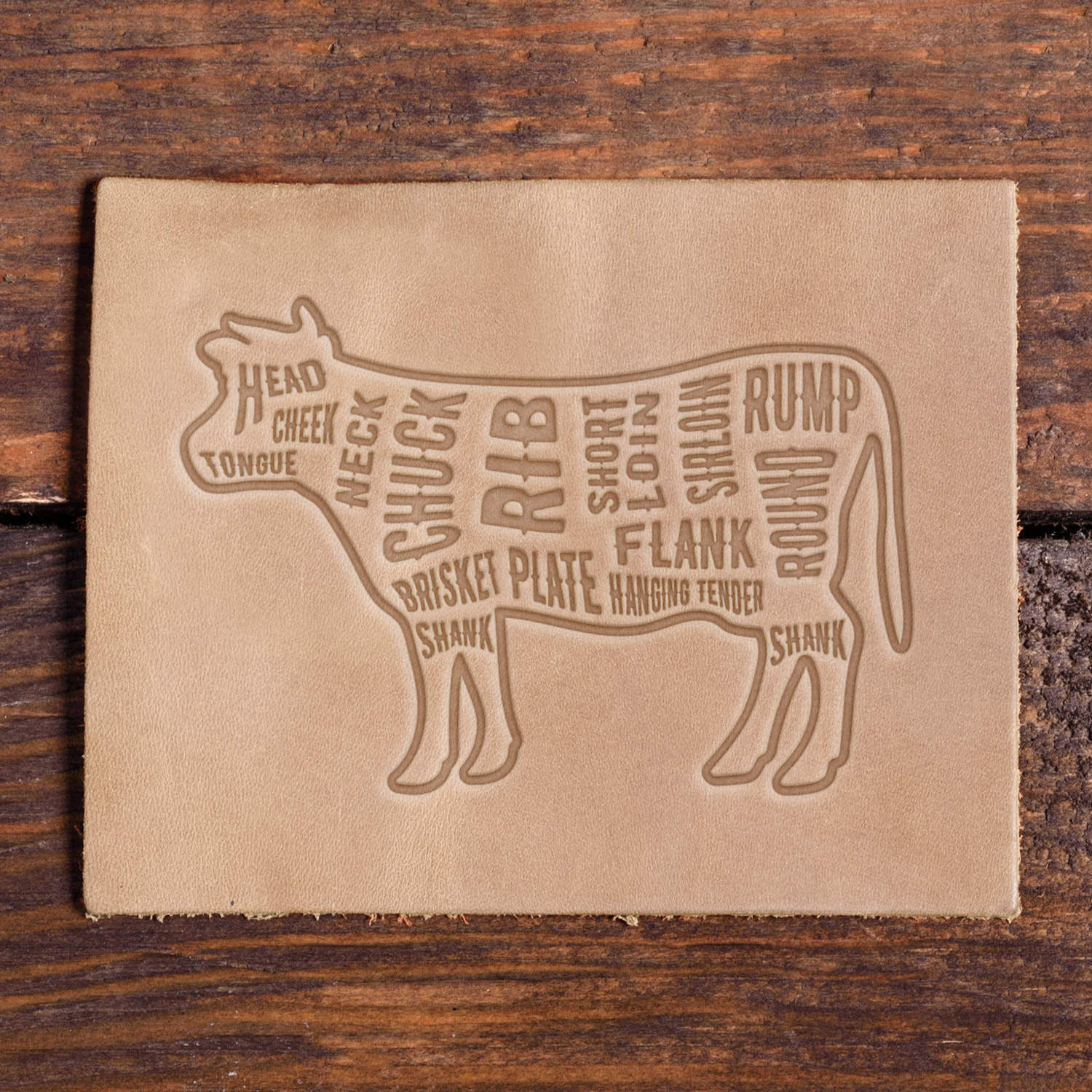 Beef Cuts Delrin Leather Stamp