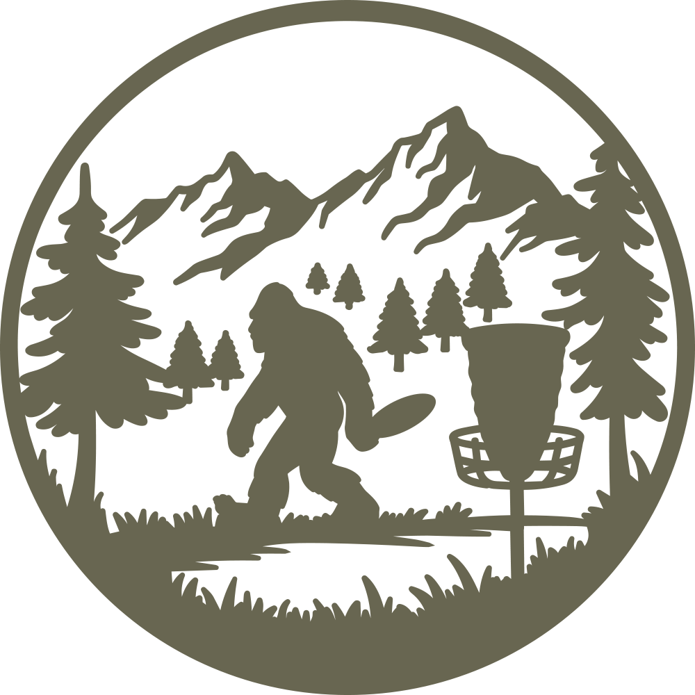 Big Foot Playing Disc Golf Delrin Leather Stamp