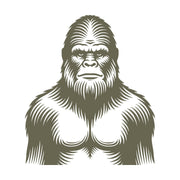Delrin leather stamp design of Bigfoot, featuring bold fur details and a strong, upright stance for sasquatch-themed leather projects.
