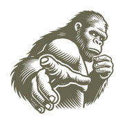 Gorilla Pointing Delrin Leather Stamp