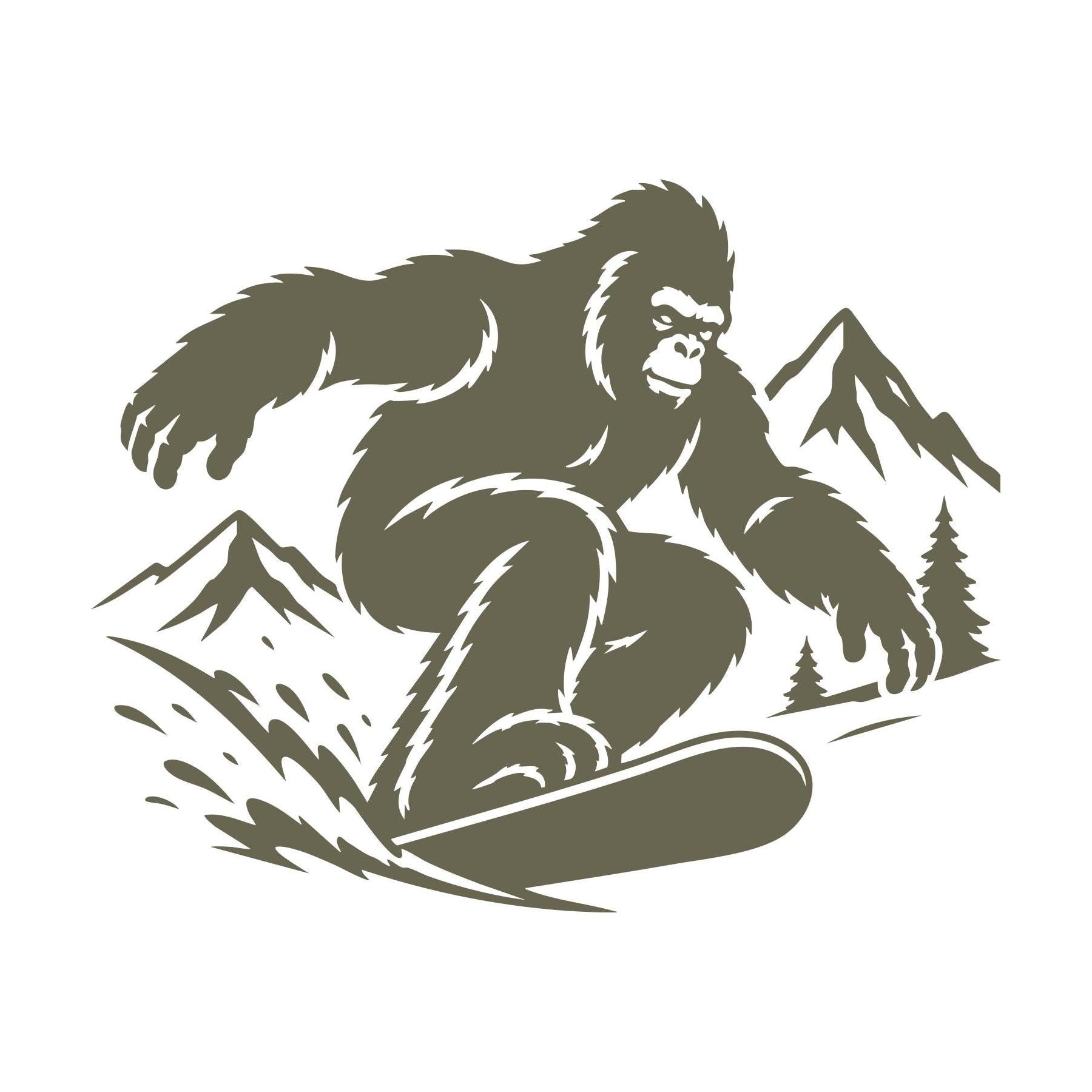 Big Foot Snowboarding Delrin Leather Stamp