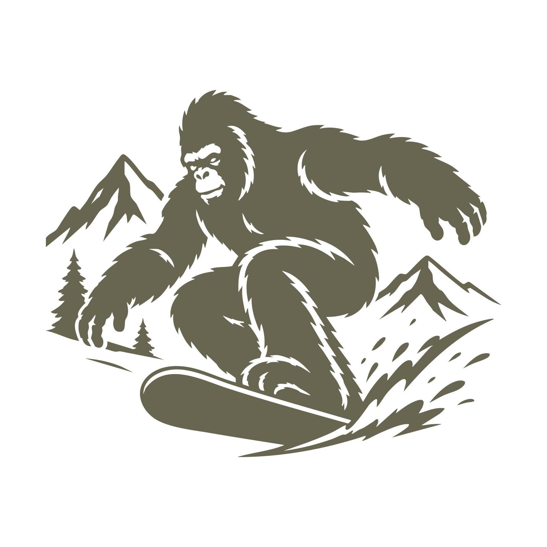 Big Foot Snowboarding Delrin Leather Stamp