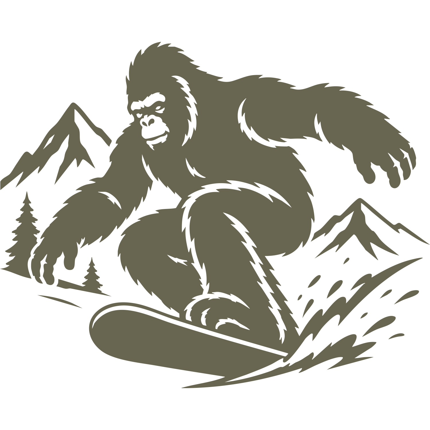 Big Foot Snowboarding Delrin Leather Stamp