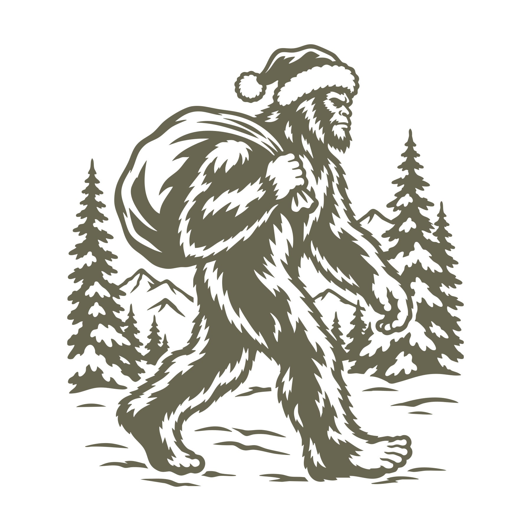 Santa Big Foot Delrin Leather Stamp