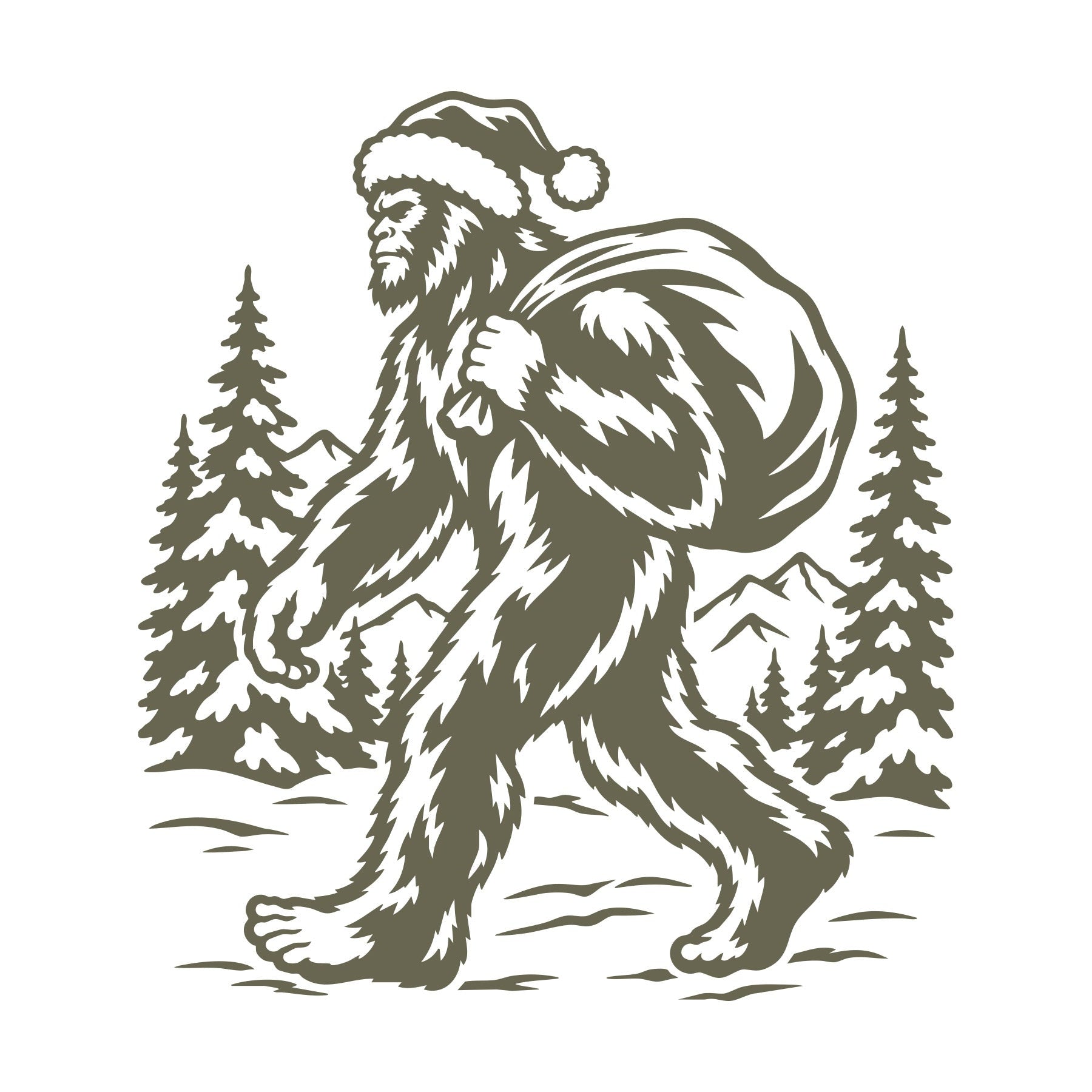 Santa Big Foot Delrin Leather Stamp