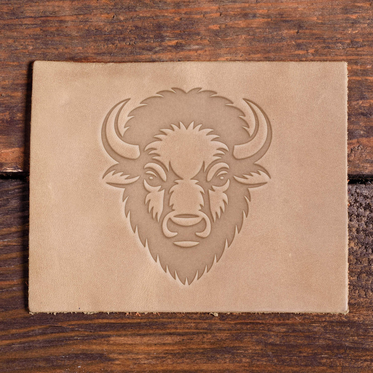 Bison Head Delrin Leather Stamp