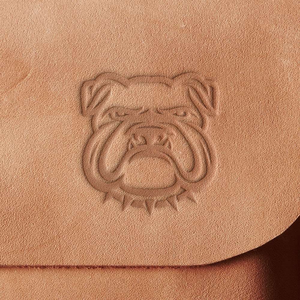Bulldog Delrin Leather Stamp