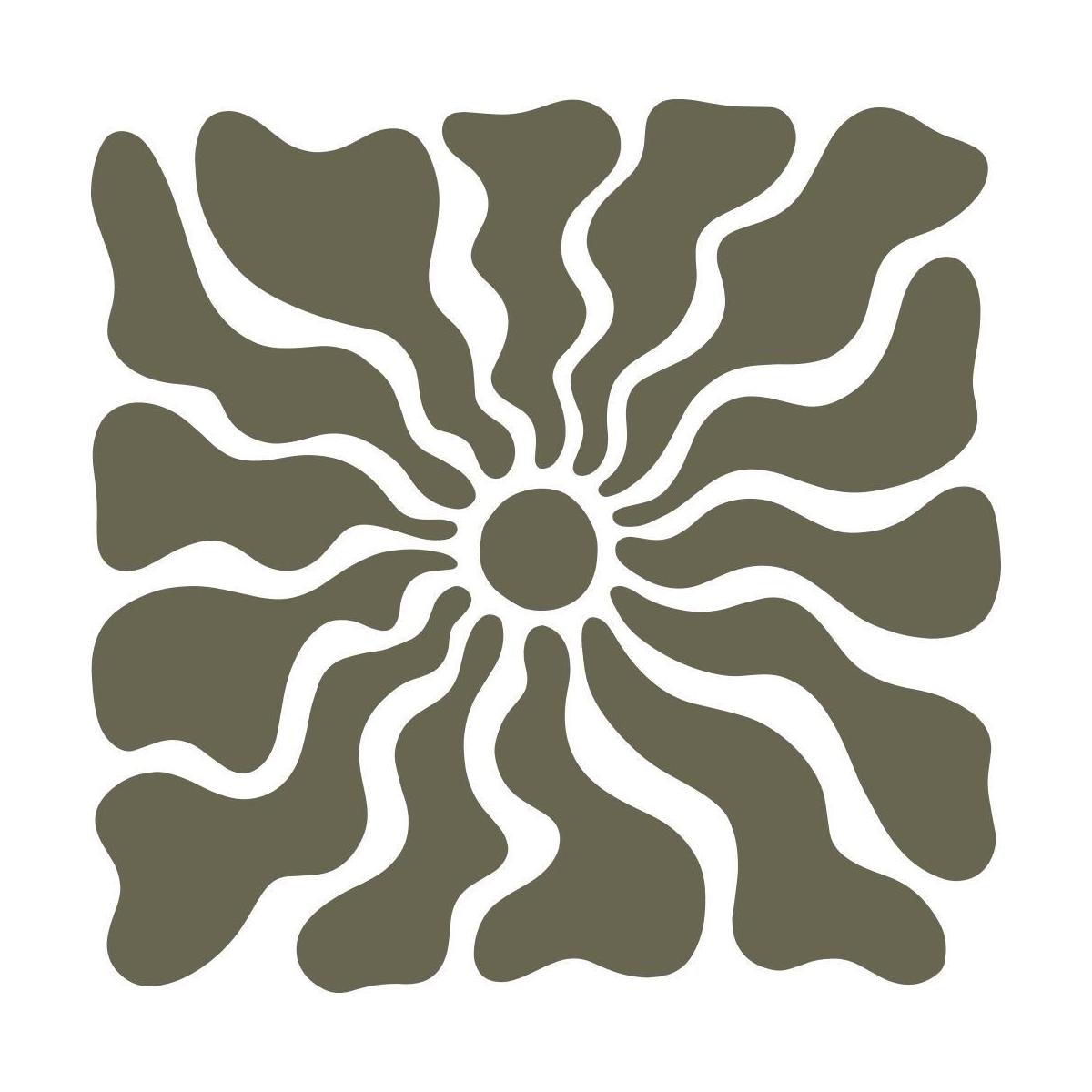 A simple illustration of a hand pointing directly to the right, characterized by a solid color and minimalist design with no detailed features or outlines, resembling the style of the Trippy Bloom Delrin Leather Stamp. The background is transparent.