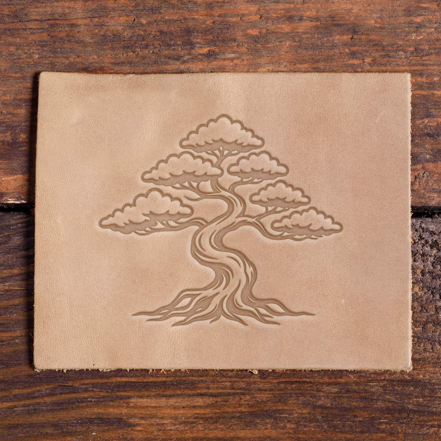 Bonsai Tree Delrin Leather Stamp