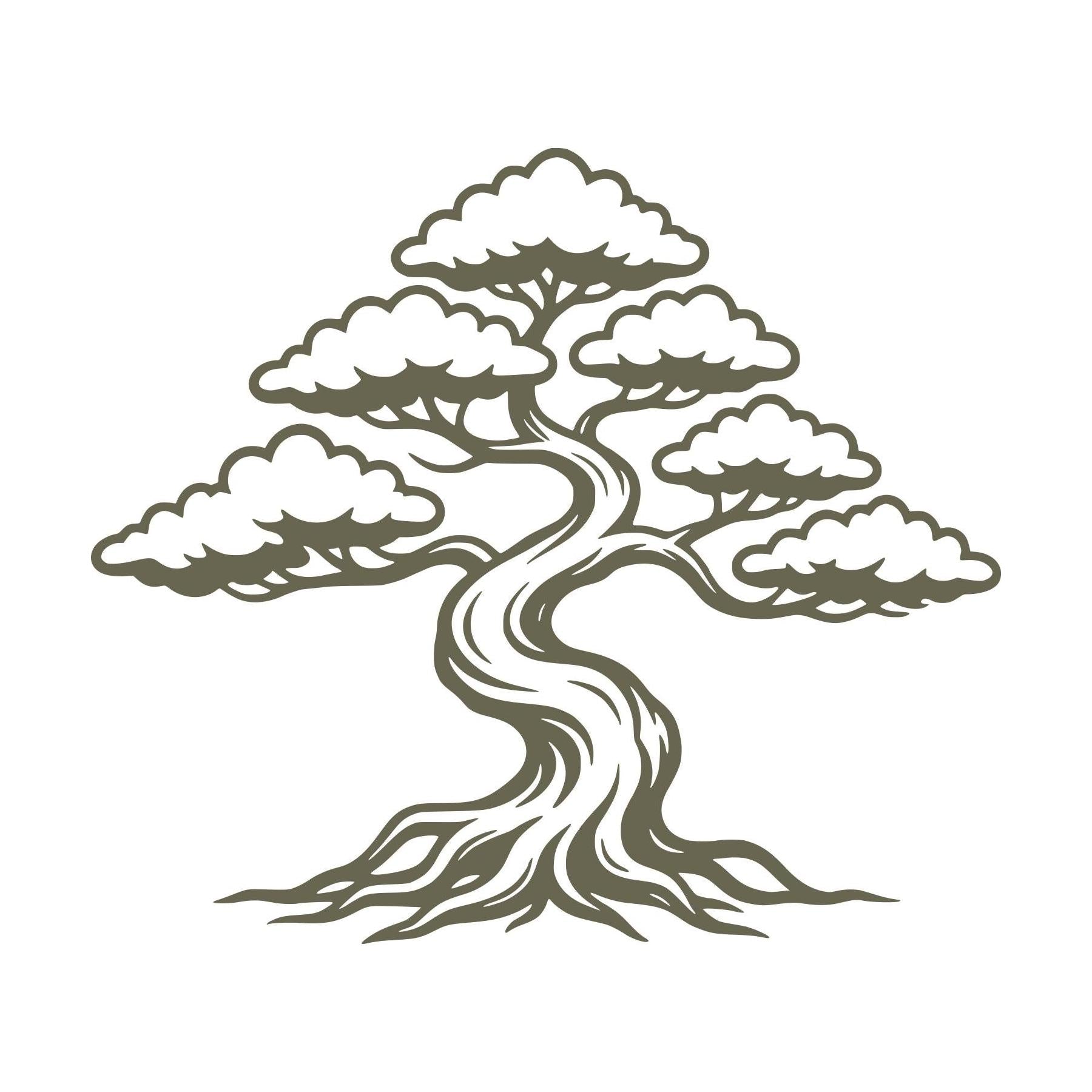 Bonsai Tree Delrin Leather Stamp
