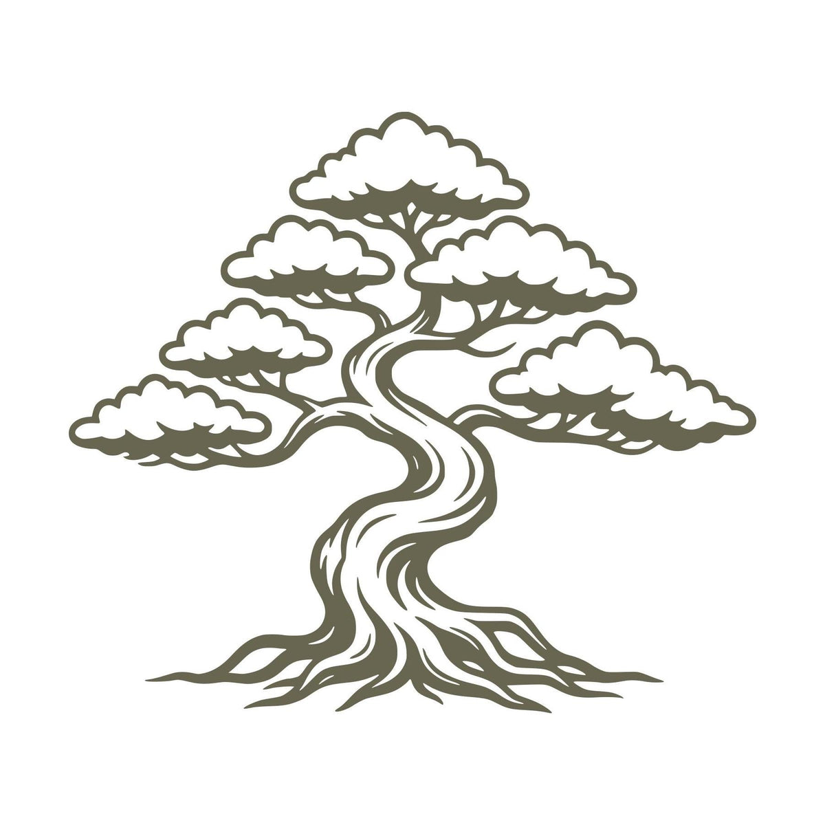 Bonsai Tree Delrin Leather Stamp