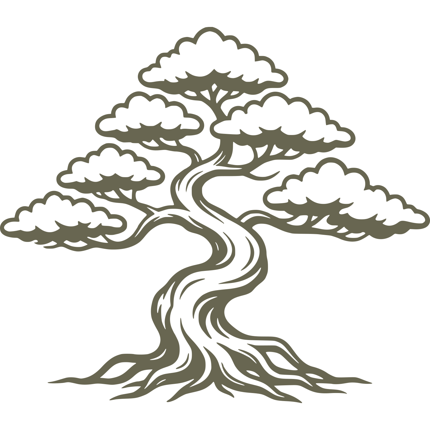 Bonsai Tree Delrin Leather Stamp