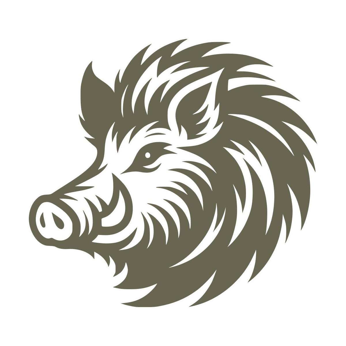 Boar Head Delrin Leather Stamp