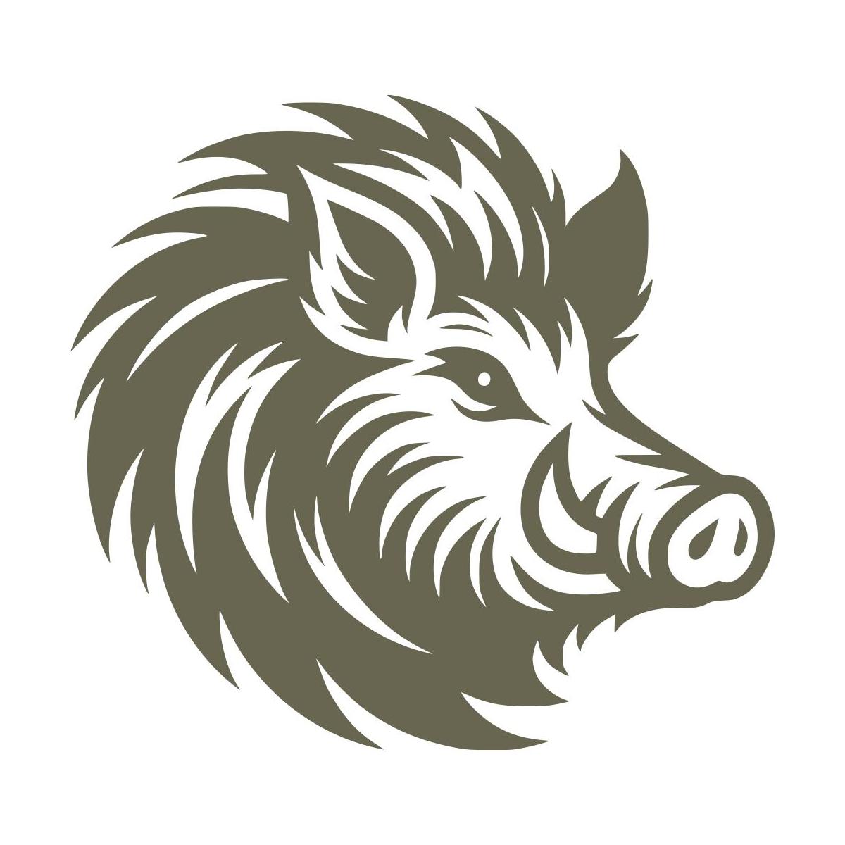 Boar Head Delrin Leather Stamp