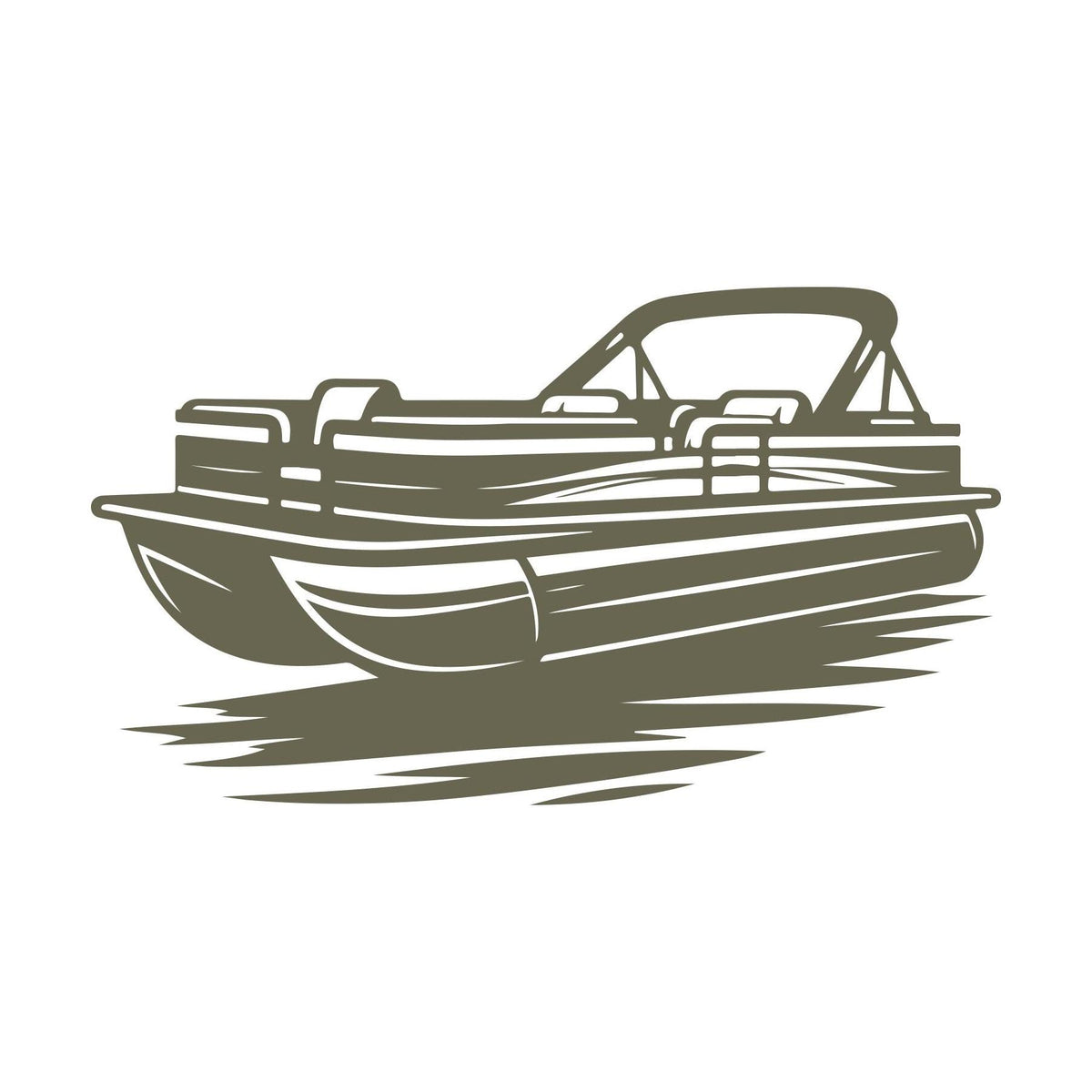 Pontoon Boat Delrin Leather Stamp