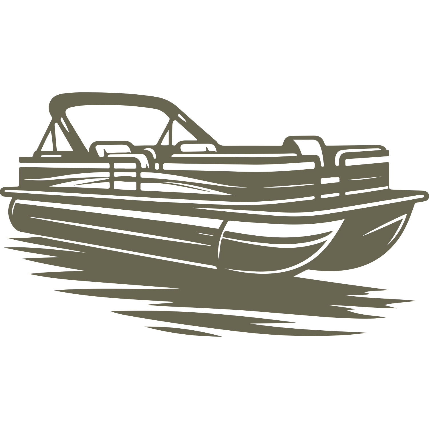 Pontoon Boat Delrin Leather Stamp