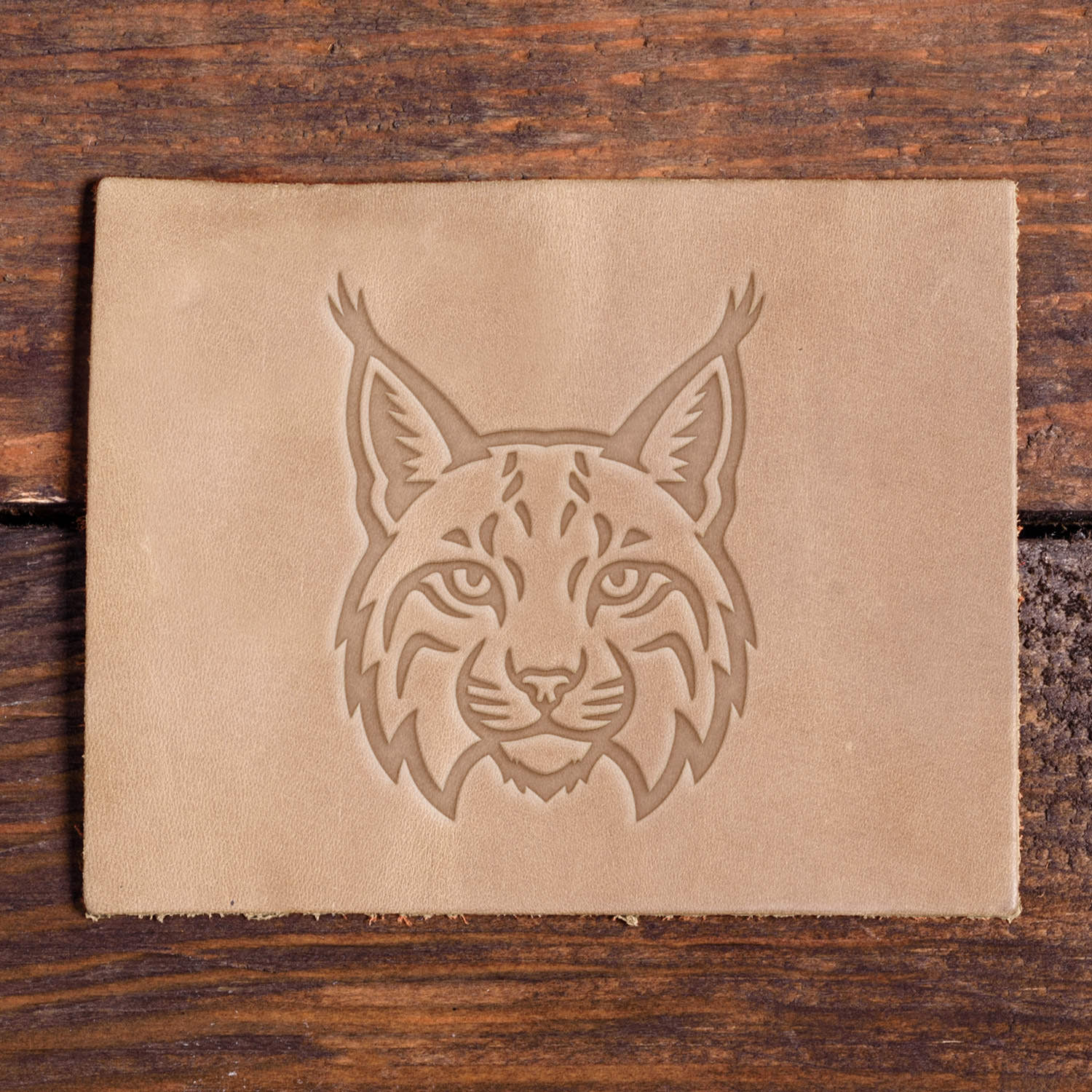 Bobcat Face Delrin Leather Stamp