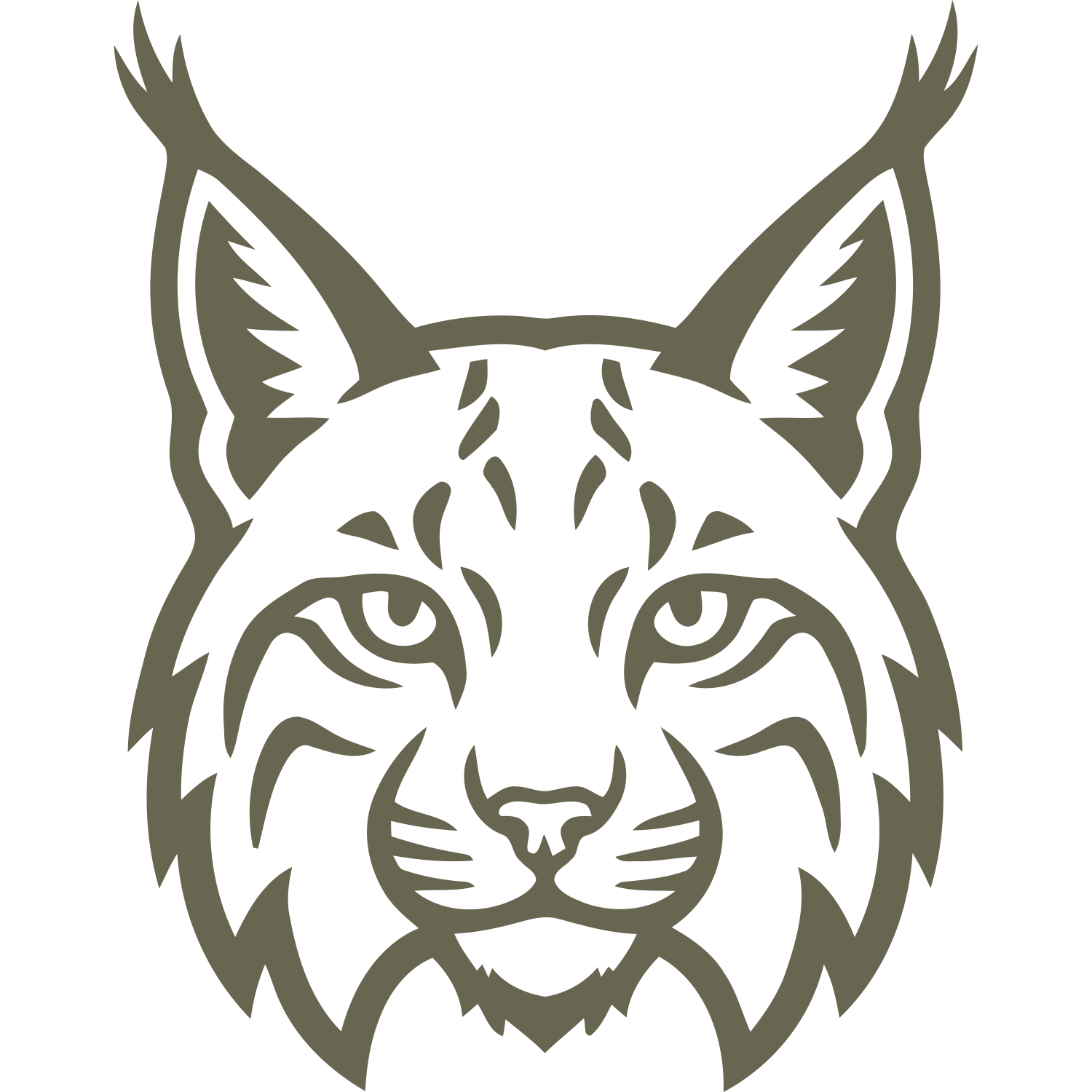 Bobcat Face Delrin Leather Stamp