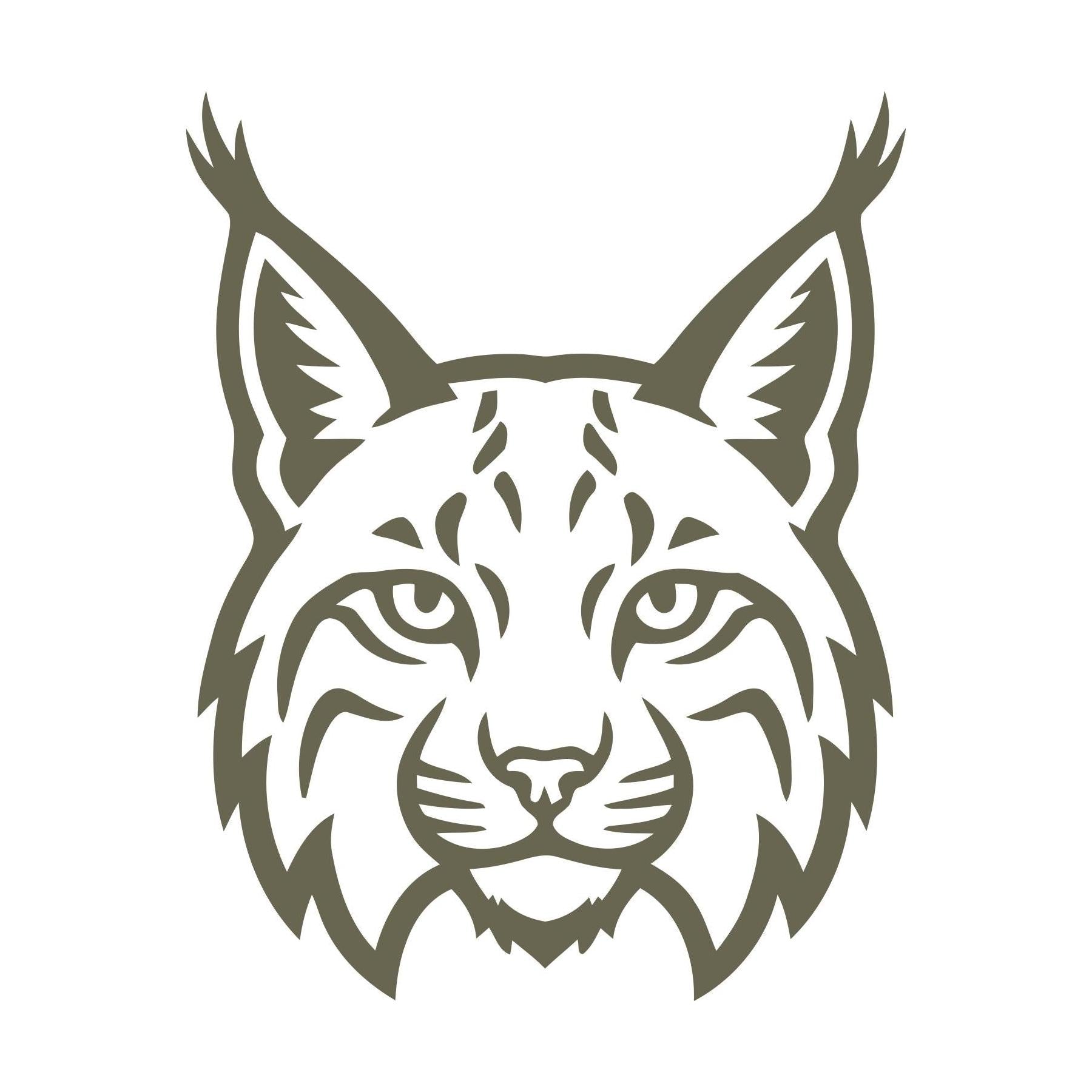 Bobcat Head Delrin Leather Stamp