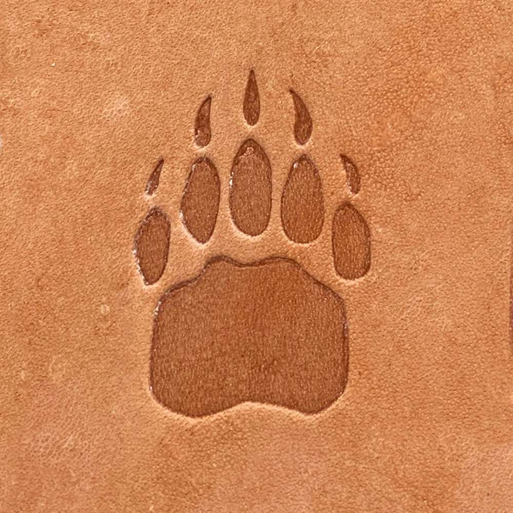 Bear Paw Delrin Leather Stamp