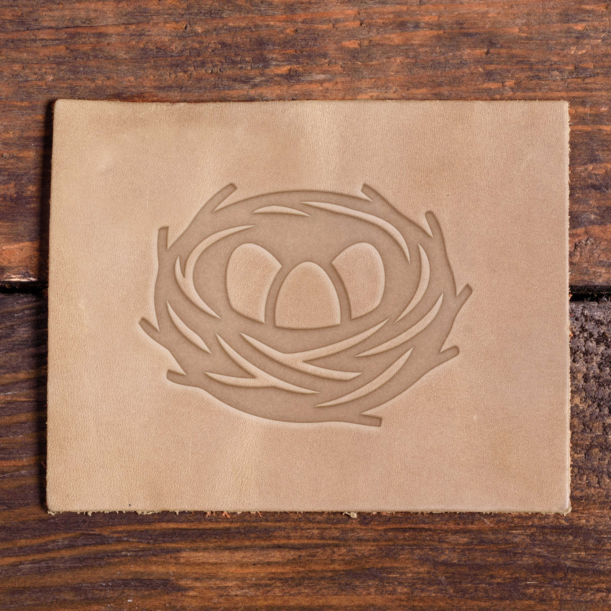 Bird Nest with Eggs Delrin Leather Stamp