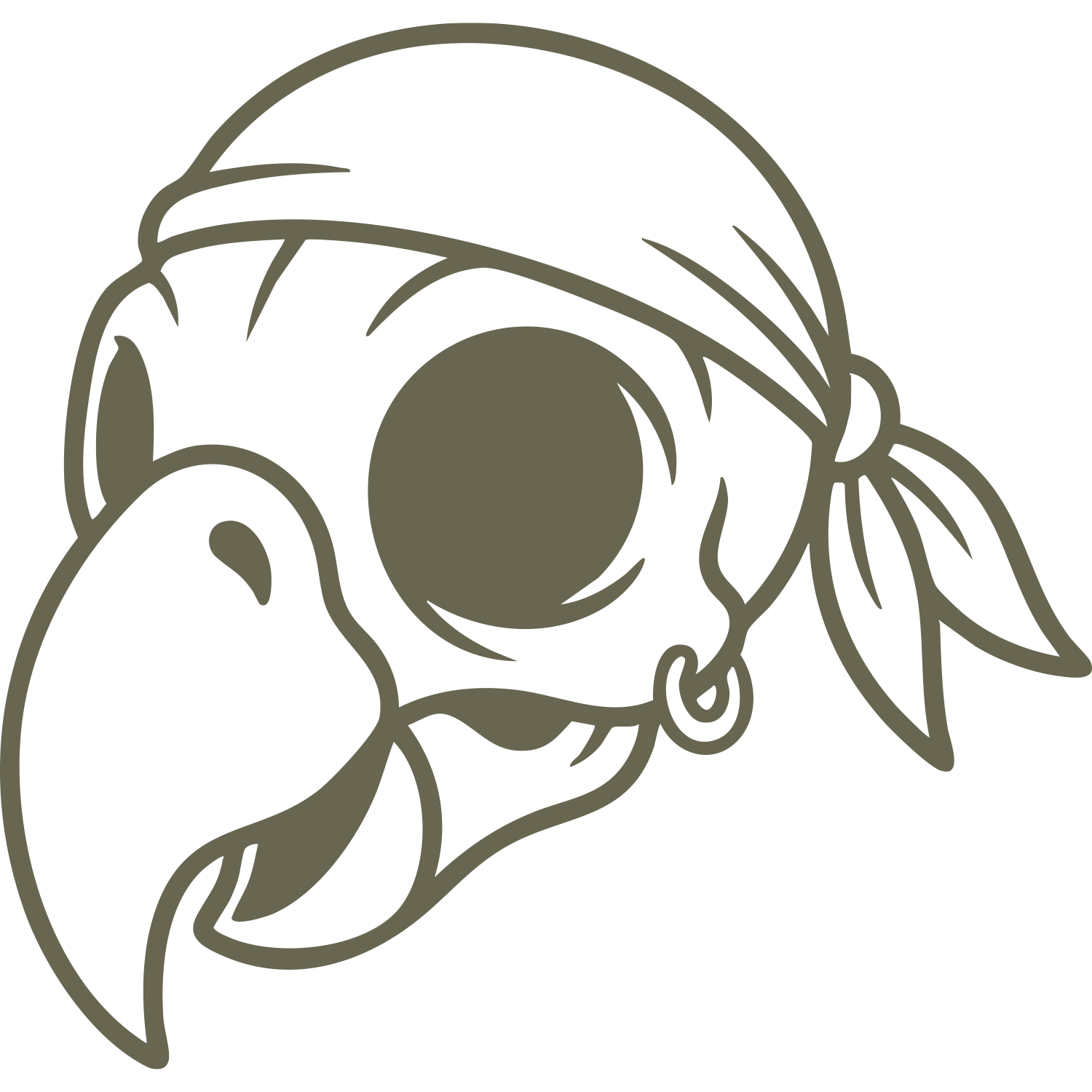 Cartoon Pirate Bird Skull Delrin Leather Stamp