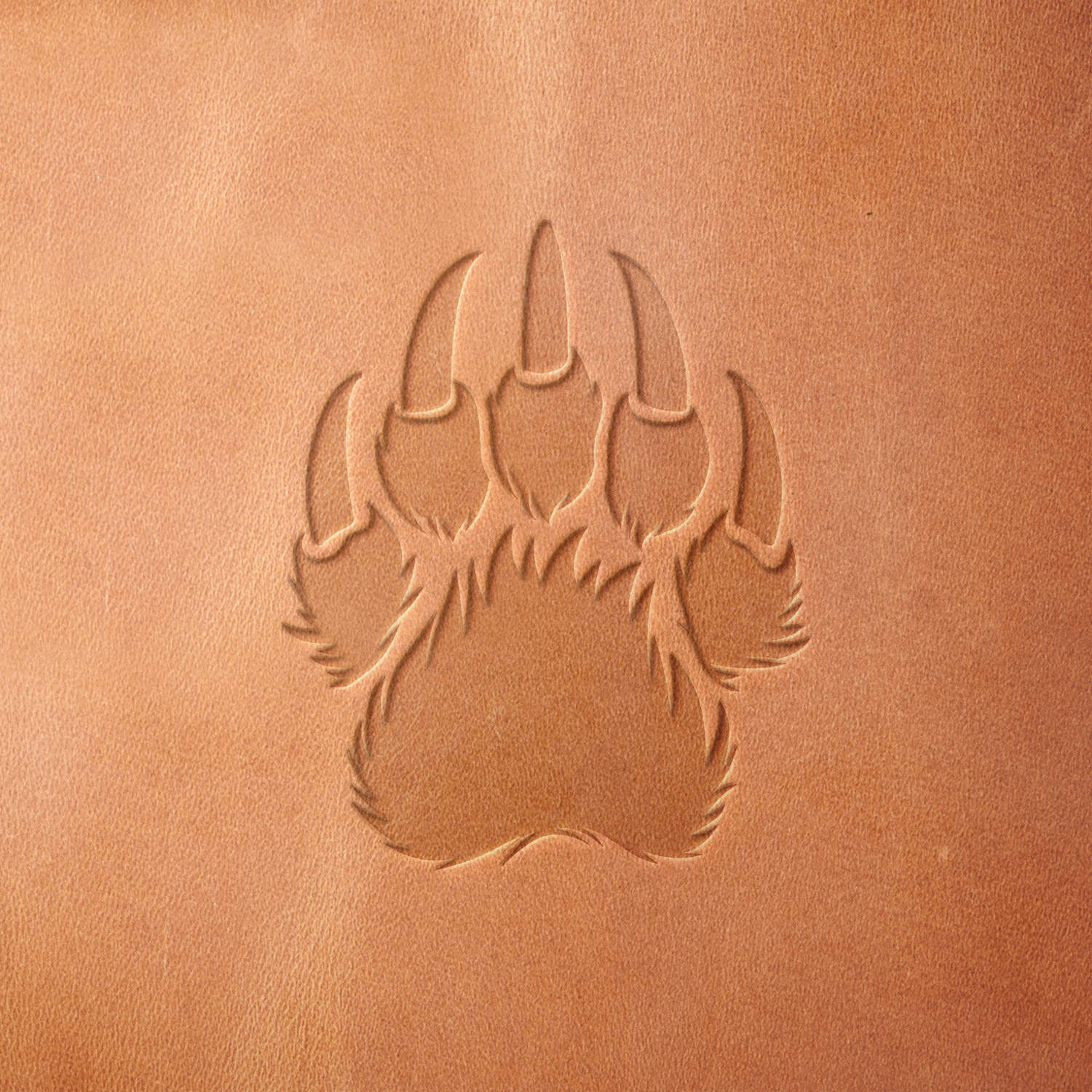 Bear Paw Delrin Leather Stamp