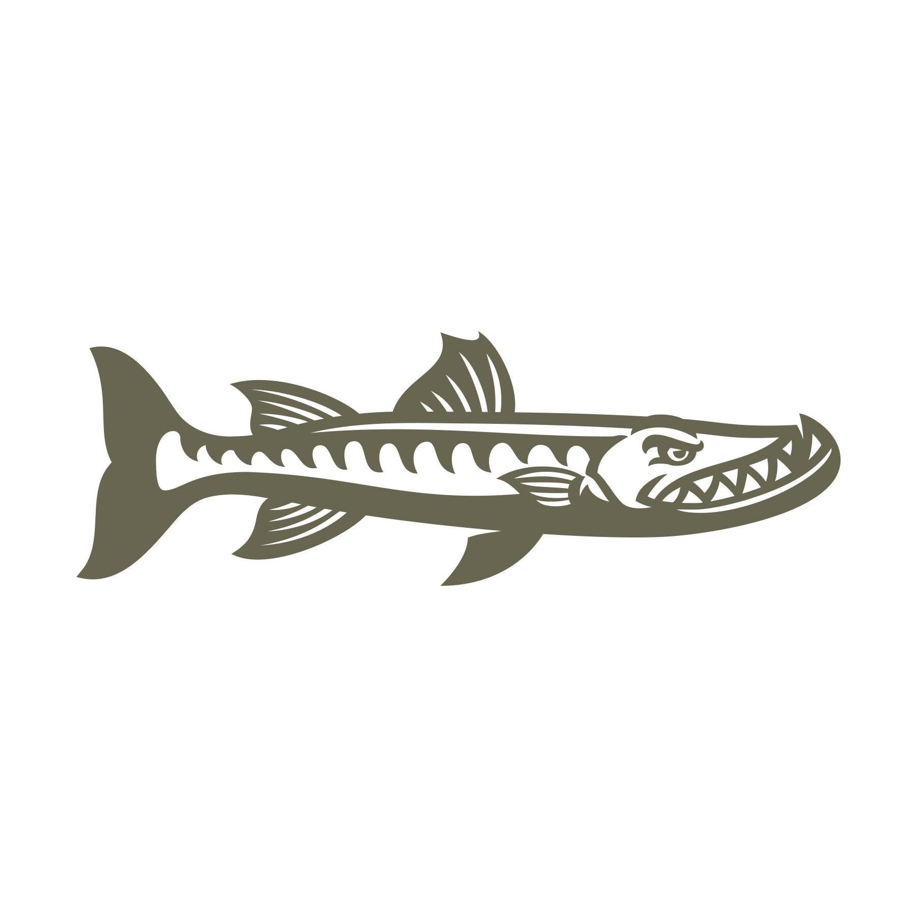 Barracuda Fish Delrin Leather Stamp