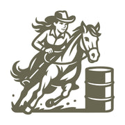 Horse Barrell Racer Delrin Leather Stamp
