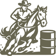 Horse Barrell Racer Delrin Leather Stamp
