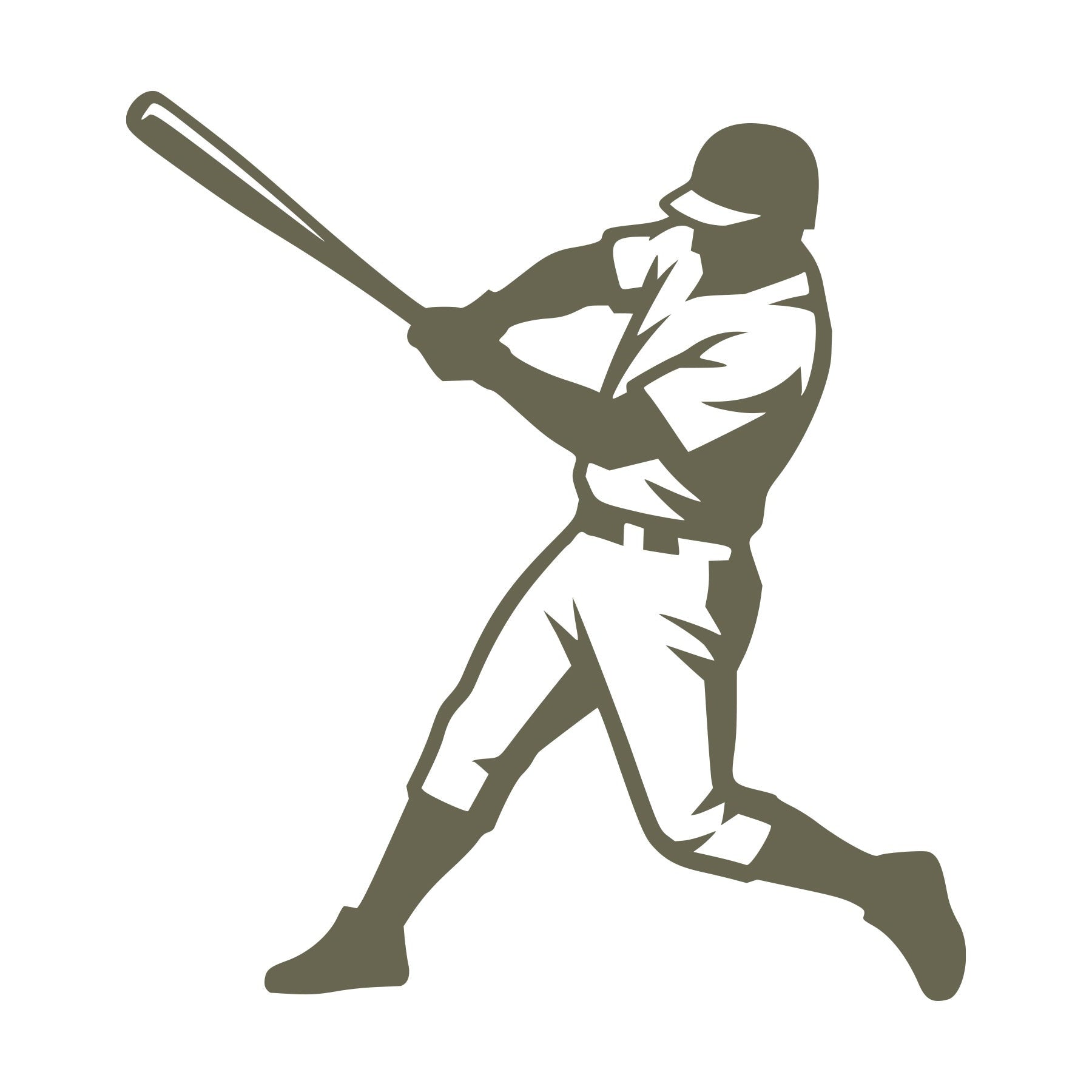 Baseball Batter Swing Delrin Leather Stamp