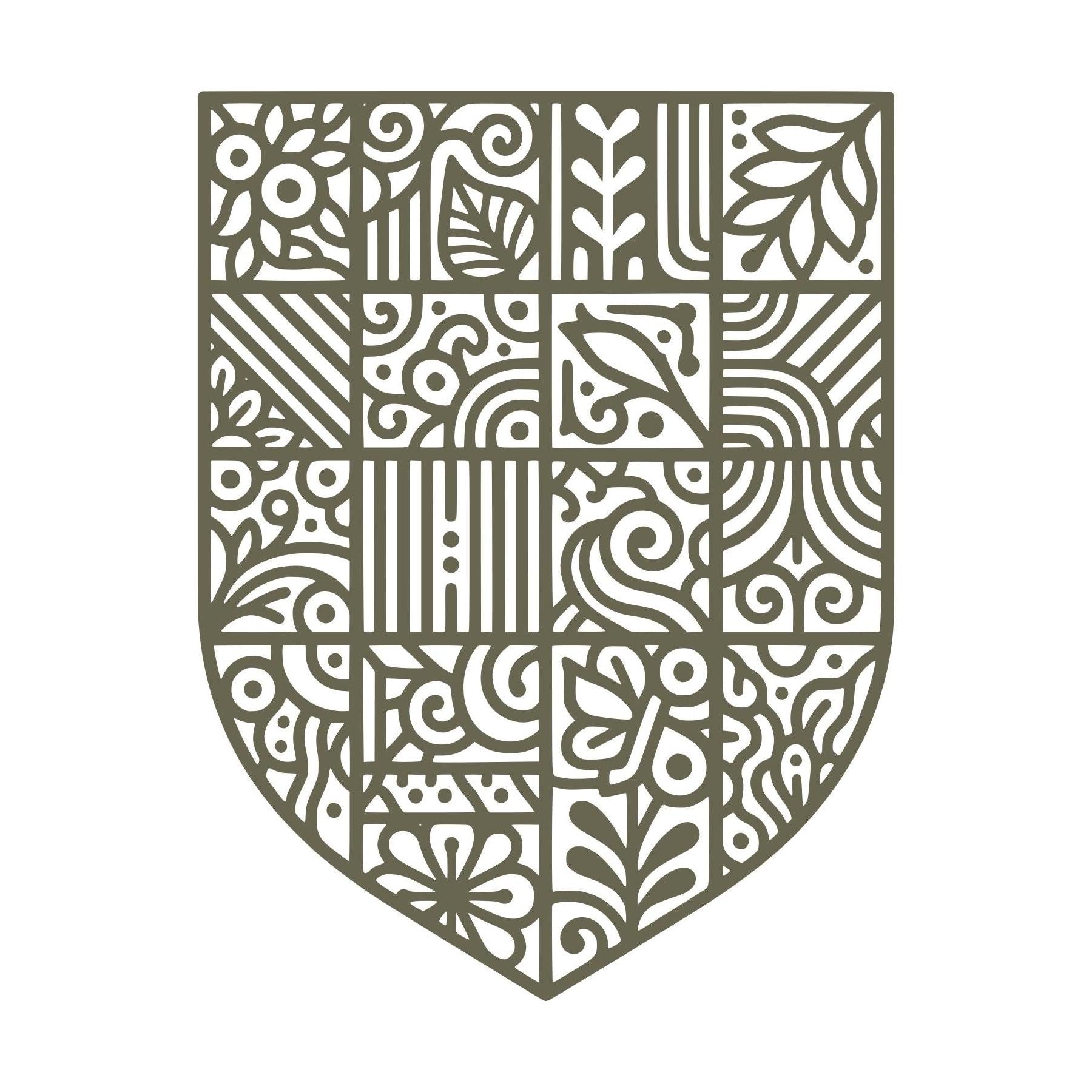 Botanical Shield Delrin Leather Stamp